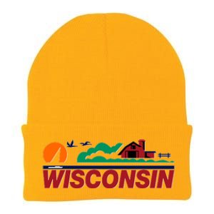 Wisconsin State License Plate Knit Cap Winter Beanie