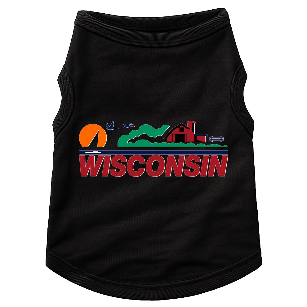 Wisconsin State License Plate Doggie Tank