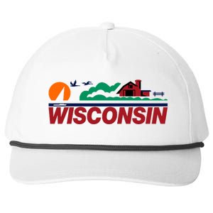 Wisconsin State License Plate Snapback Five-Panel Rope Hat