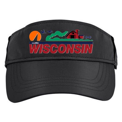 Wisconsin State License Plate Adult Drive Performance Visor
