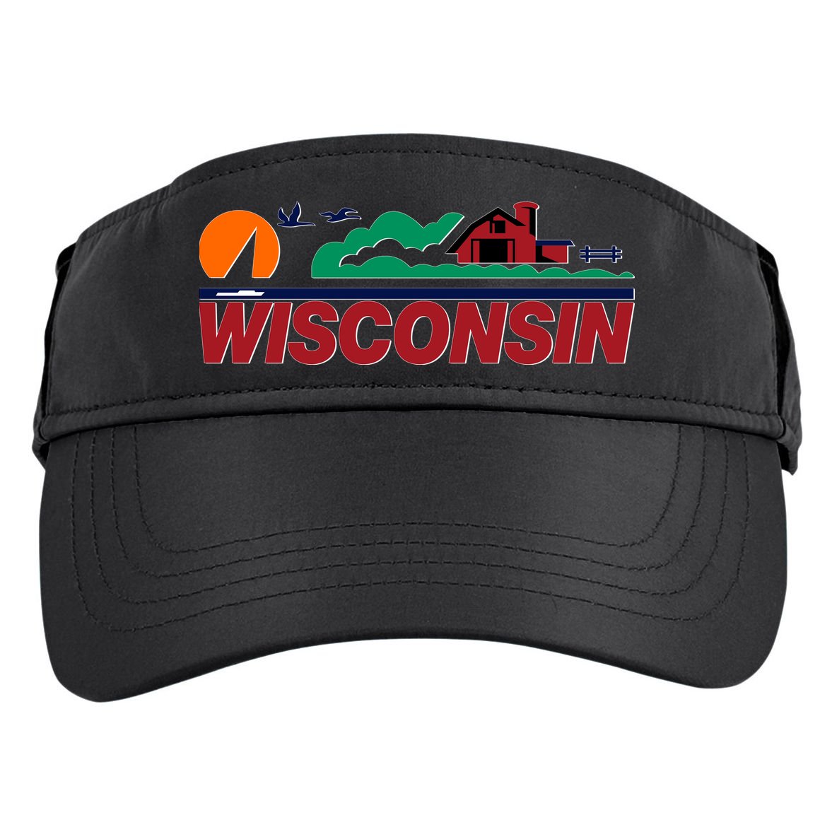Wisconsin State License Plate Adult Drive Performance Visor