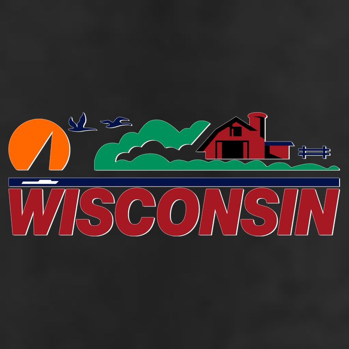 Wisconsin State License Plate Adult Drive Performance Visor