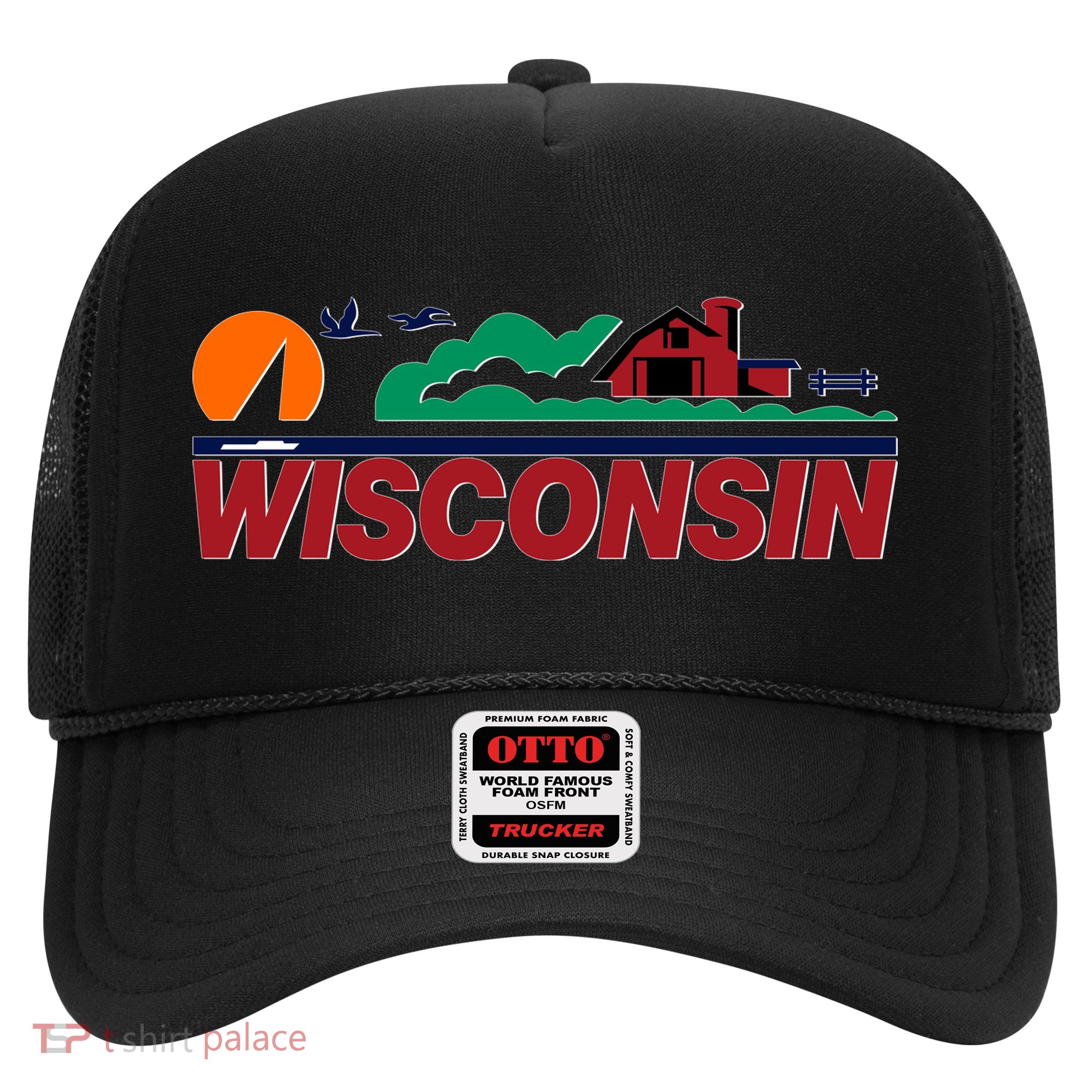 Wisconsin State License Plate Trucker Hat
