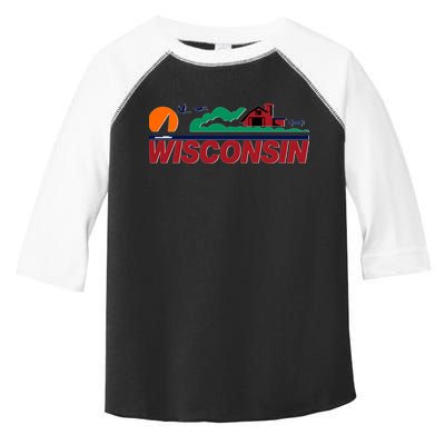 Wisconsin State License Plate Toddler Fine Jersey T-Shirt