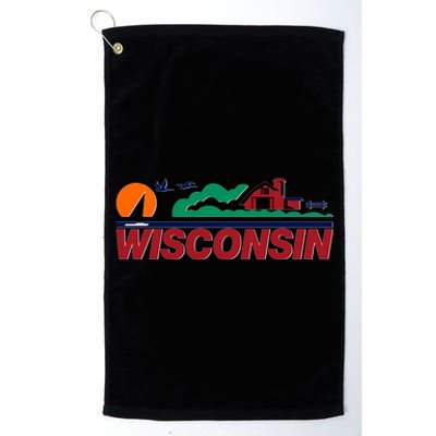 Wisconsin State License Plate Platinum Collection Golf Towel