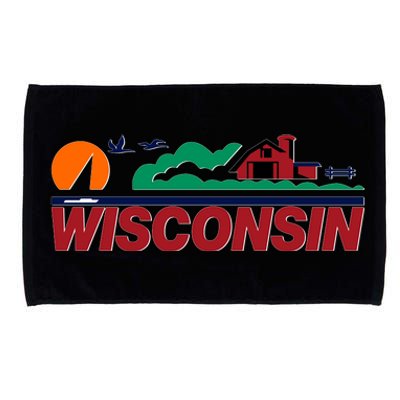 Wisconsin State License Plate Microfiber Hand Towel