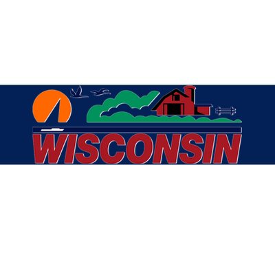 Wisconsin State License Plate Bumper Sticker