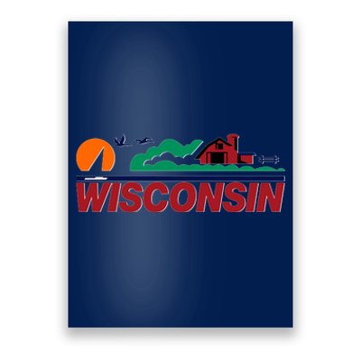 Wisconsin State License Plate Poster