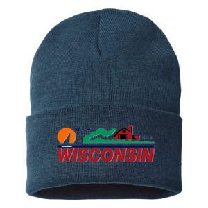 Wisconsin State License Plate Sustainable Knit Beanie