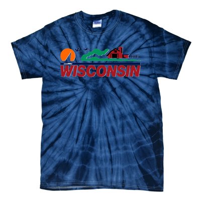 Wisconsin State License Plate Tie-Dye T-Shirt