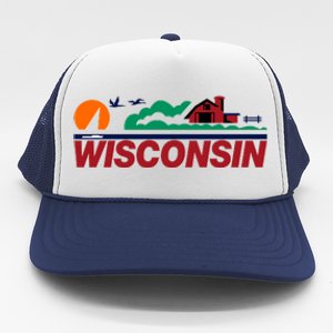 Wisconsin State License Plate Trucker Hat