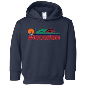 Wisconsin State License Plate Toddler Hoodie