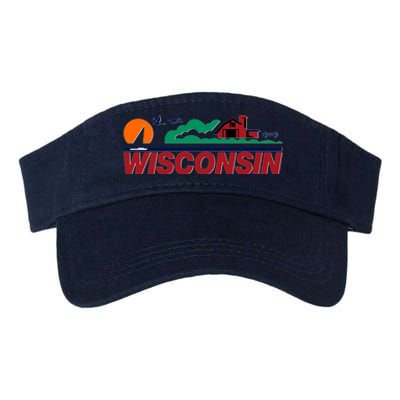 Wisconsin State License Plate Valucap Bio-Washed Visor