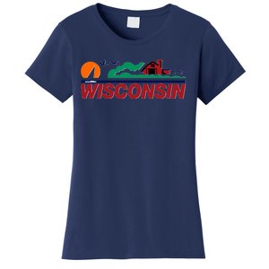 Wisconsin State License Plate Women's T-Shirt