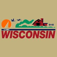 Wisconsin State License Plate Button
