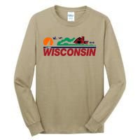 Wisconsin State License Plate Tall Long Sleeve T-Shirt