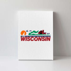 Wisconsin State License Plate Canvas