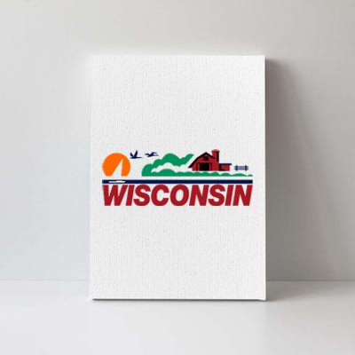 Wisconsin State License Plate Canvas