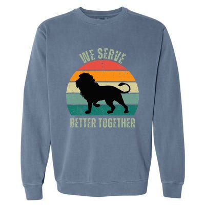 We Serve Lions Clubs International Essential Garment-Dyed Sweatshirt