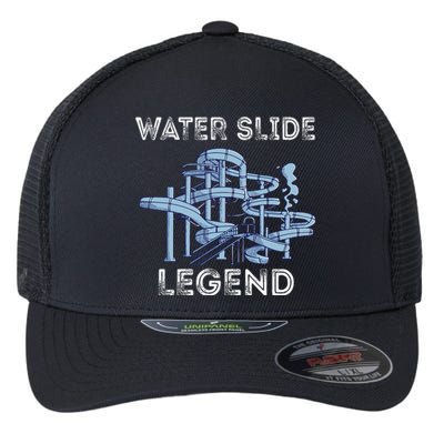 Water Slide Legend Aqua Park Swimming Water Slide Lover Flexfit Unipanel Trucker Cap