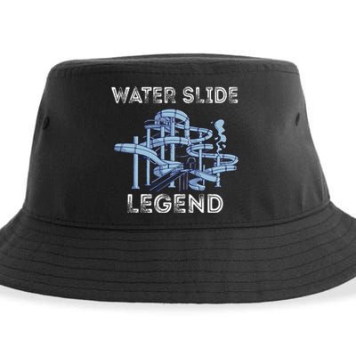 Water Slide Legend Aqua Park Swimming Water Slide Lover Sustainable Bucket Hat