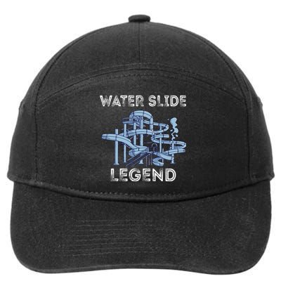 Water Slide Legend Aqua Park Swimming Water Slide Lover 7-Panel Snapback Hat