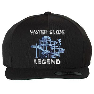 Water Slide Legend Aqua Park Swimming Water Slide Lover Wool Snapback Cap