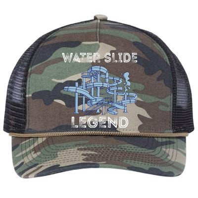 Water Slide Legend Aqua Park Swimming Water Slide Lover Retro Rope Trucker Hat Cap