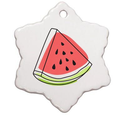 Watermelon Summer Melon Watermelon Without Sunglasses Ceramic Star Ornament