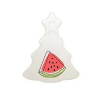 Watermelon Summer Melon Watermelon Without Sunglasses Ceramic Tree Ornament