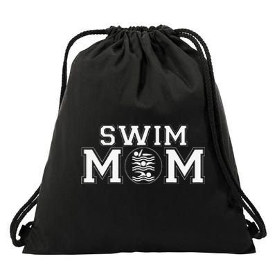 Womens Swim Mom Meet Day Mother's Swimming Gift Drawstring Bag