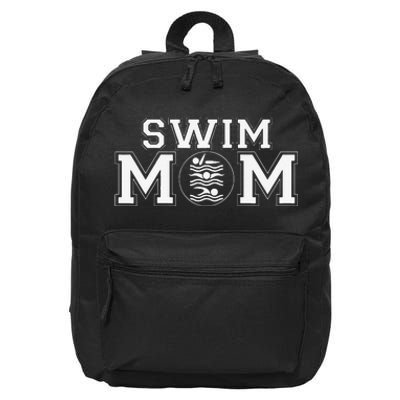 Womens Swim Mom Meet Day Mother's Swimming Gift 16 in Basic Backpack