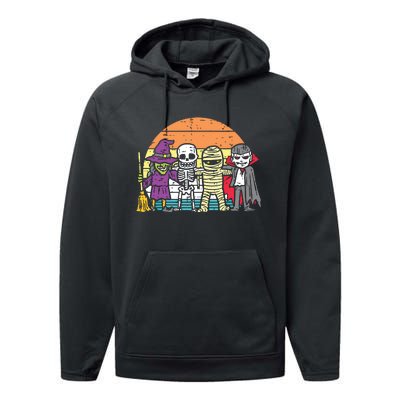 Witch Skeleton Mummy Vampire Retro Halloween Performance Fleece Hoodie