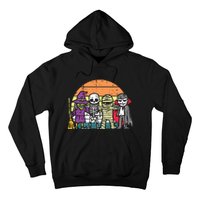 Witch Skeleton Mummy Vampire Retro Halloween Hoodie