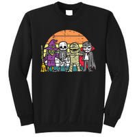 Witch Skeleton Mummy Vampire Retro Halloween Sweatshirt