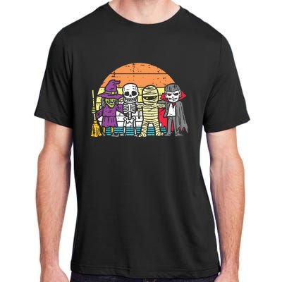 Witch Skeleton Mummy Vampire Retro Halloween Adult ChromaSoft Performance T-Shirt