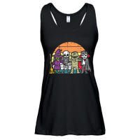 Witch Skeleton Mummy Vampire Retro Halloween Ladies Essential Flowy Tank