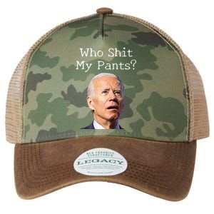 Who Shit My Pants Funny Anti Joe Biden Cute Gift Legacy Tie Dye Trucker Hat