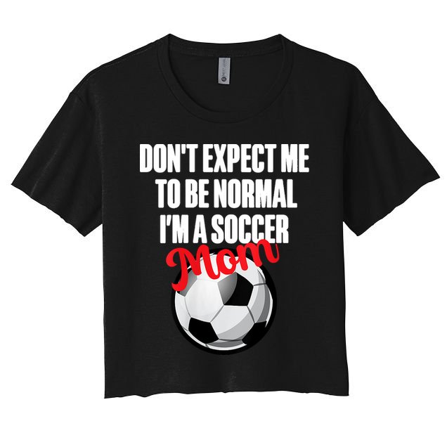 Women Soccer Mom Funny Crop Top