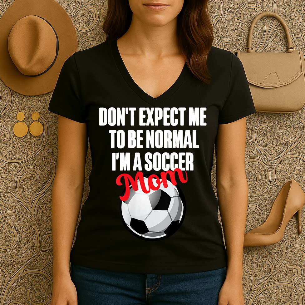 Women Soccer Mom Funny Women's V-Neck T-Shirt