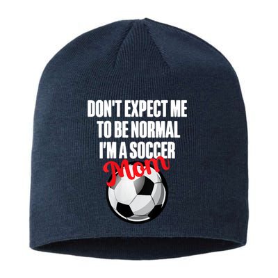 Women Soccer Mom Funny Sustainable Beanie