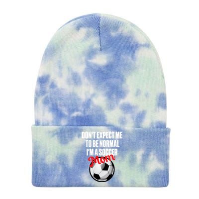 Women Soccer Mom Funny Tie Dye 12in Knit Beanie