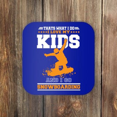 Wintersports Ski Mom And Dad Parents With Snowboarding Gift Coaster