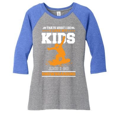 Wintersports Ski Mom And Dad Parents With Snowboarding Gift Women's Tri-Blend 3/4-Sleeve Raglan Shirt