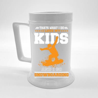 Wintersports Ski Mom And Dad Parents With Snowboarding Gift Beer Stein