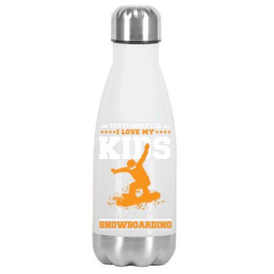 Wintersports Ski Mom And Dad Parents With Snowboarding Gift Stainless Steel Insulated Water Bottle