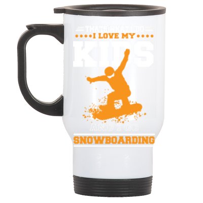 Wintersports Ski Mom And Dad Parents With Snowboarding Gift Stainless Steel Travel Mug