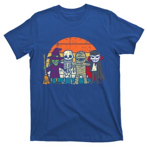 Witch Skeleton Mummy Vampire Retro Halloween T-Shirt