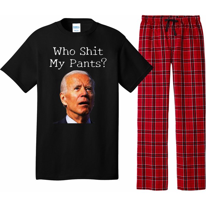 Who Shit My Pants Funny Antijoe Biden Pajama Set