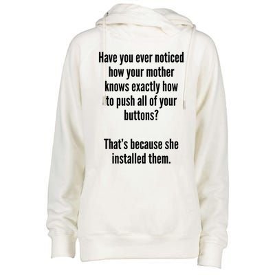 Wo's Sarcastic Moms Funny Great Gift Womens Funnel Neck Pullover Hood